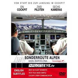 PilotsEYE.tv DVD Austrian Airbus A321-200 Wien-Barcelona Sonderoute Alpen
