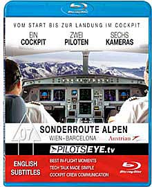 PilotsEYE.tv BLU-RAY Austrian Airbus A321-200 Wien-Barcelona Sonderoute Alpen