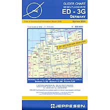 Segelflugkarte ED-3G mit Folie 2008