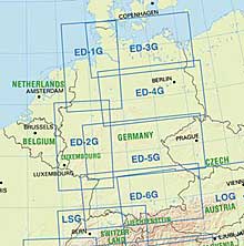 Segelflug-Kartenset Deutschland mit Folie 2008