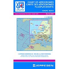 Jeppesen Flugplatzkarte Gesamt-Europa gefaltet