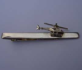 Krawattenklammer Helikopter silber